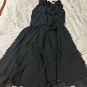 Vintage Samuel Blue Elegant Black Sleeveless Dress